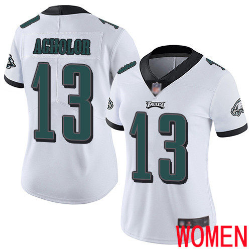 Women Philadelphia Eagles #13 Nelson Agholor White Vapor Untouchable NFL Jersey Limited Player Football->youth nfl jersey->Youth Jersey
